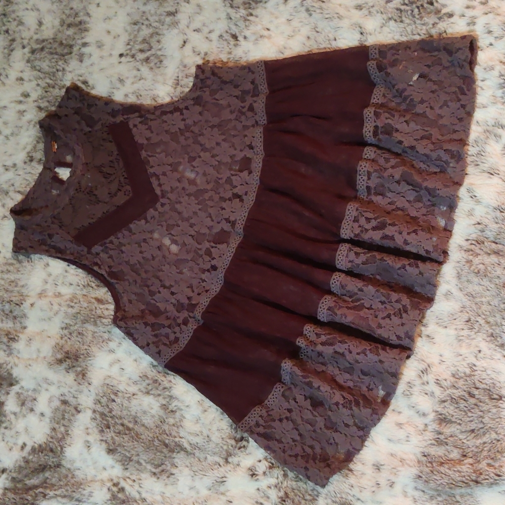 Free People High Neck Lace Tank